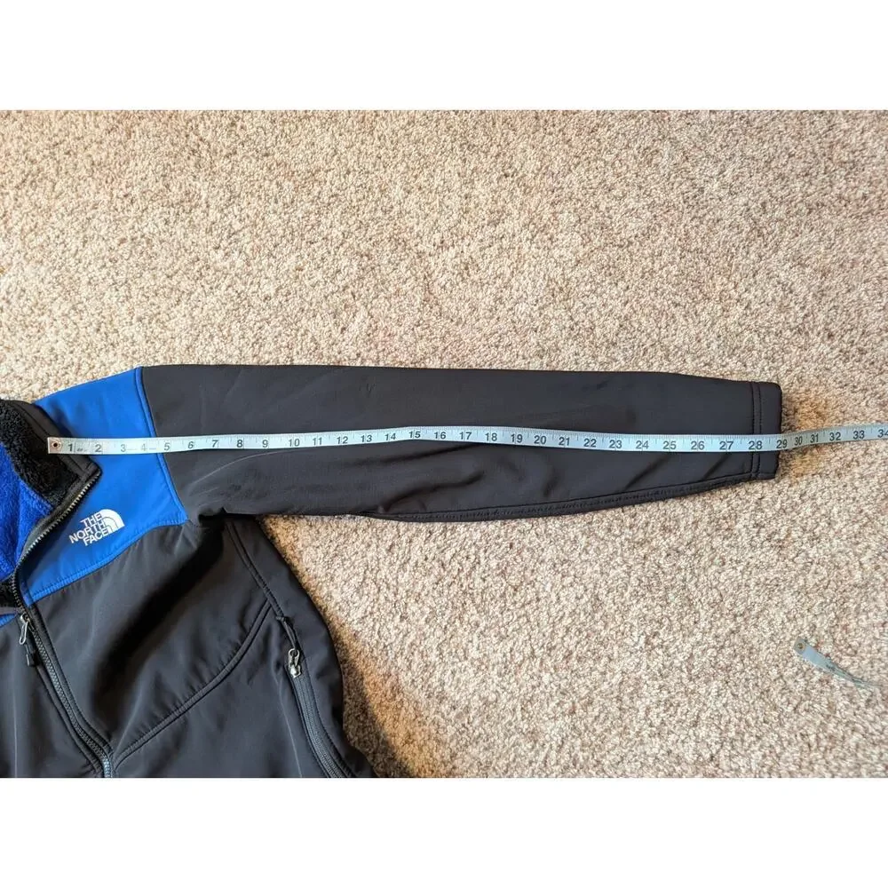 The North Face Men's Denali Softshell Fleece Lined Jacket Blue Black Size S